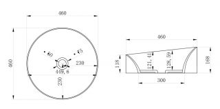 Раковина ABBER Stein AS2607 46см белый матовый